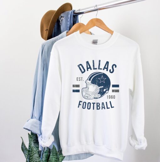 Dallas Cowboys Sweatshirt, Vintage Dallas Football 1960, Cowboys Crewneck, Dallas Football Shirt, Dallas Cowboys Vintage