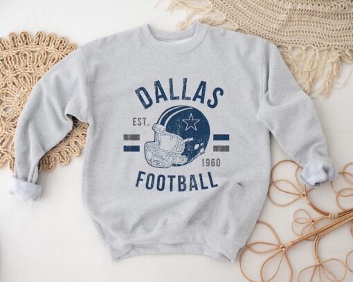 Dallas Cowboys Sweatshirt, Vintage Dallas Football 1960, Cowboys Crewneck, Dallas Football Shirt, Dallas Cowboys Vintage