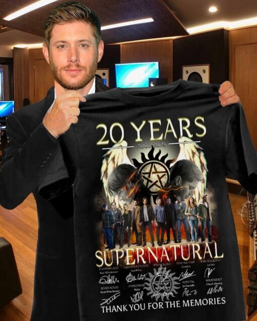 Supernatural Shirt, Supernatural 20 Year Signature Tshirt, Womens Supernatural Shirt, Winchester Brothers