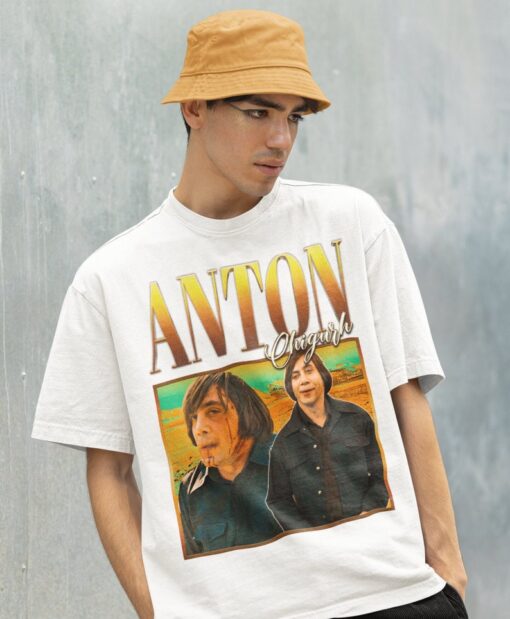 Retro ANTON CHIGURH Shirt-No Country For Old Men Shirt,Anton Chigurh Tshirt,Retro Javier Bardem T shirt