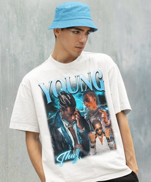 Retro Young Slatt THUG Shirt -Young Thug T shirt,Young Thug Graphic Tee,Young Thug T-shirt,Mighty Little Man T-Shirt