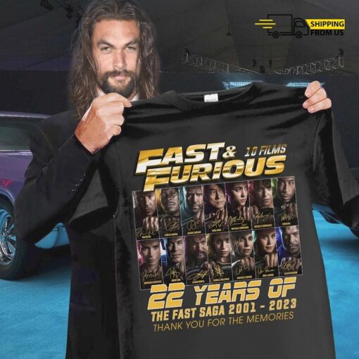 Fast And Furious Anniversary Shirt, Fast X Movie Shirt, Thank You For The Memories Shirt, Fast And Furious 2023 Shirt