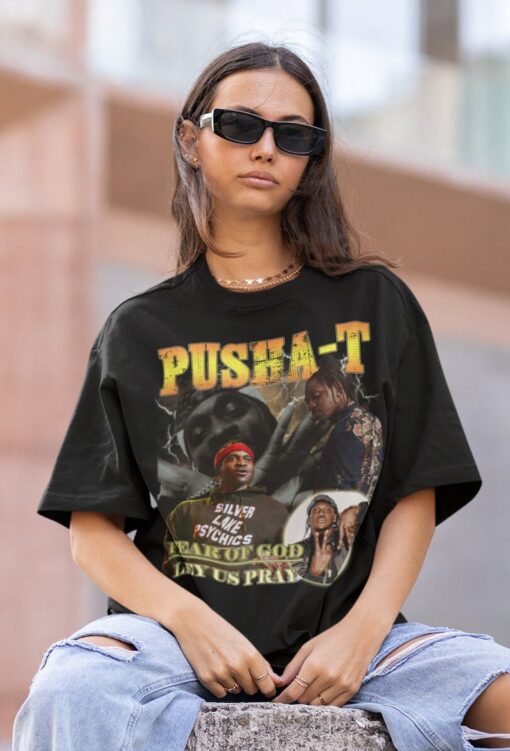 PUSHA T Hiphop TShirt | Pusha T Sweatshirt Vintage | Pusha T Hip hop RnB Rapper Soul | Pusha T American Rapper Shirt