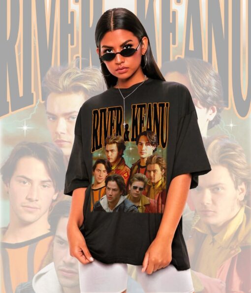 Retro River & Keanu Shirt -River Phoenix Shirt,Keanu Reeves Shirt,River Phoenix T shirt,Keanu Reeves T shirt