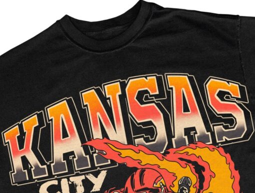 Kansas City Football T Shirt | Kansas City Graphic Bootleg T Shirt | Vintage Kansas City Football