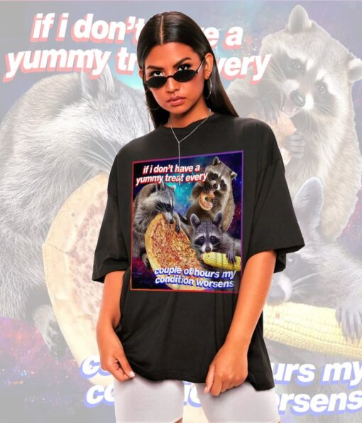 If I Don't Have a Yummy Treat Meme Shirt -Raccoon Tanuki,Opossums Lover Shirt,Possums Shirt,Sad Opossums Meme