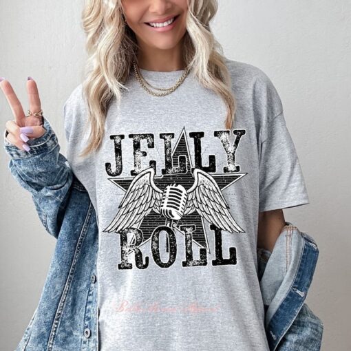 Jelly Roll Wings, Jelly Roll Tee, Jelly Roll Band, Jelly Roll T-Shirt, Jelly Roll Shirt, Country Rock Tee