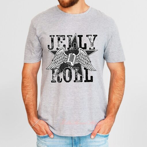 Jelly Roll Wings, Jelly Roll Tee, Jelly Roll Band, Jelly Roll T-Shirt, Jelly Roll Shirt, Country Rock Tee