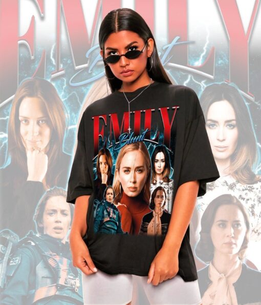 Retro Emily Blunt Shirt -Emily Blunt Tshirt,Emily Blunt T-shirt,Emily Blunt T shirt,Emily Blunt Sweatshirt