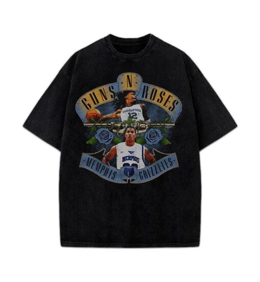 Ja Morant & Derrick Rose Guns N Roses Custom Vintage Style Graphic 90's Vibe T-Shirt