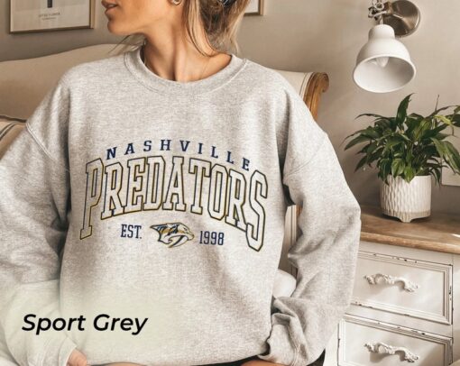 Vintage Nashville Predators Sweatshirt, Predators Tee, Hockey Sweatshirt, College Sweater, Hockey Fan Shirt