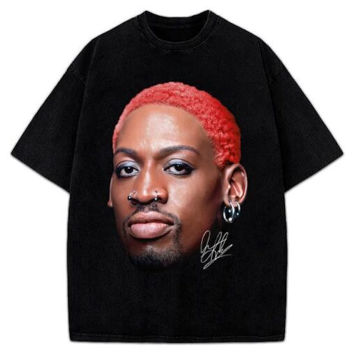 Dennis Rodman Red Hair Rodzilla flamboyant 90's Vintage Design Retro T-Shirt