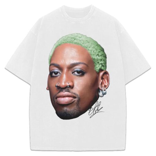 Dennis Rodman Green Hair Rodzilla flamboyant 90's Vintage Design Retro T-Shirt