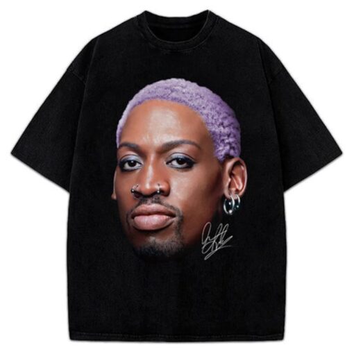 Dennis Rodman Purple Hair Rodzilla flamboyant 90's Vintage Design Retro T-Shirt