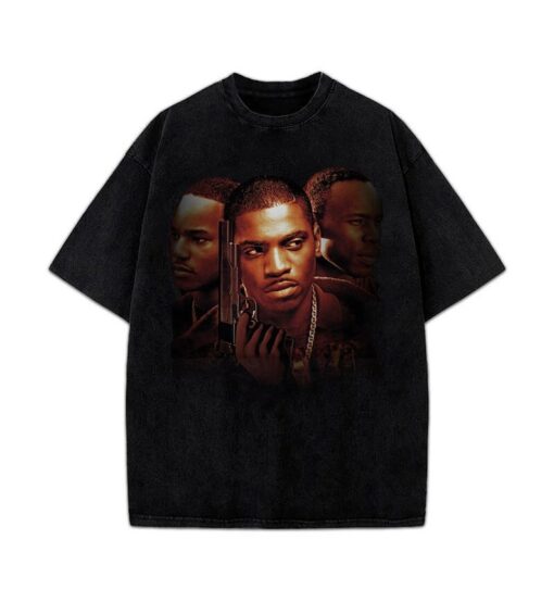 PAID IN FULL Mitch Ace & Rico Oil Paint Style Classic Hood Hip Hop Movie T-Shirt