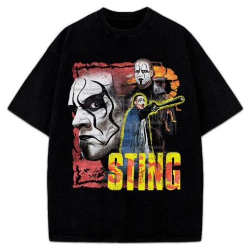 Sting Wrestler Wcw Nwo Vintage Retro Style Graphic Wrestling Farewell T-Shirt