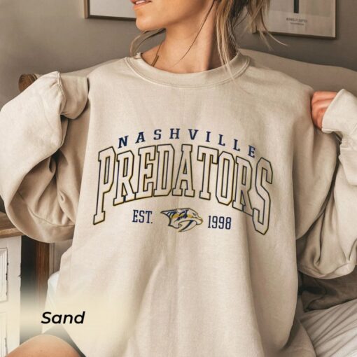 Vintage Nashville Predators Sweatshirt, Predators Tee, Hockey Sweatshirt, College Sweater, Hockey Fan Shirt