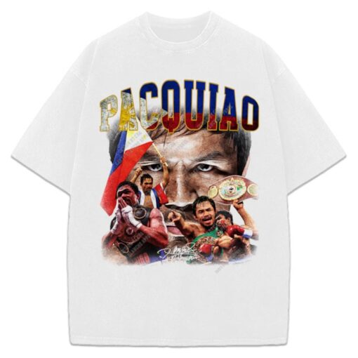 Manny Pacquiao Pacman Goat Boxing Vintage Style Graphic Design T-Shirt