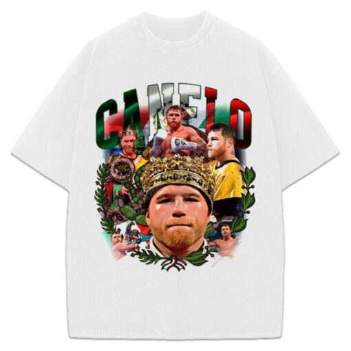 Canelo Alvarez Saul Mexico Goat Boxing Vintage Style Graphic Design T-Shirt