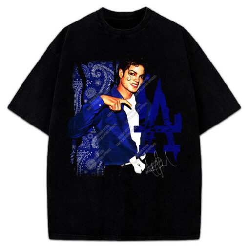 Michael Jackson Gang LA Los Angeles Blue Bandana Snoop Dogg 90's Graphic T-Shirt