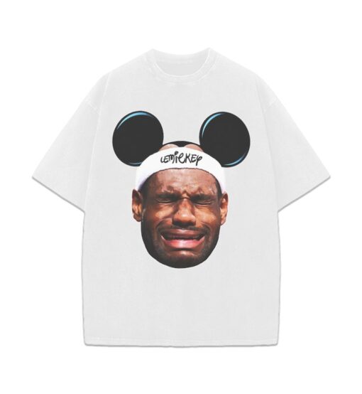 LeBron James Crying Meme Disney LeMickey Bubble Championship Lebron Hater Graphic Funny T-Shirt