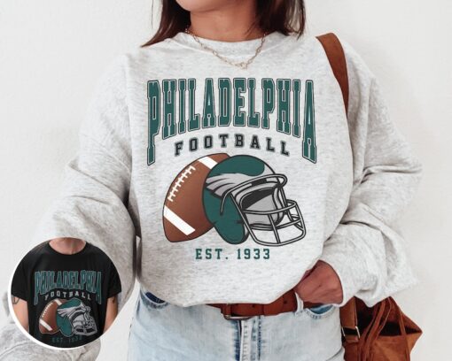 Vintage Philadelphia Football Crewneck Sweatshirt / T-Shirt, Eagle Sweatshirt, Vintage Style Philadelphia Football