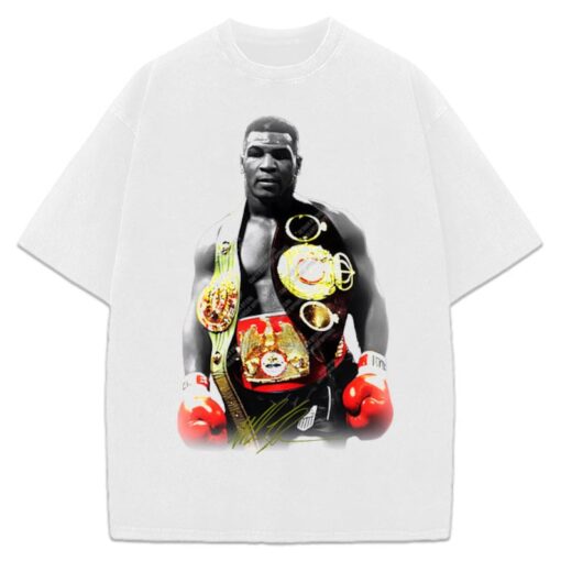 Mike Tyson Undisputed World Heavyweight Champion Belts Vintage Graphic T-Shirt