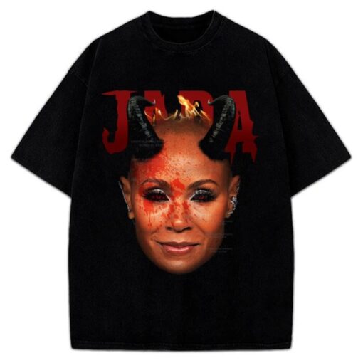 Jada Pinkett Smith Devil Toxic Will Smith Chris Rock 2 Pac Funny Graphic T-Shirt