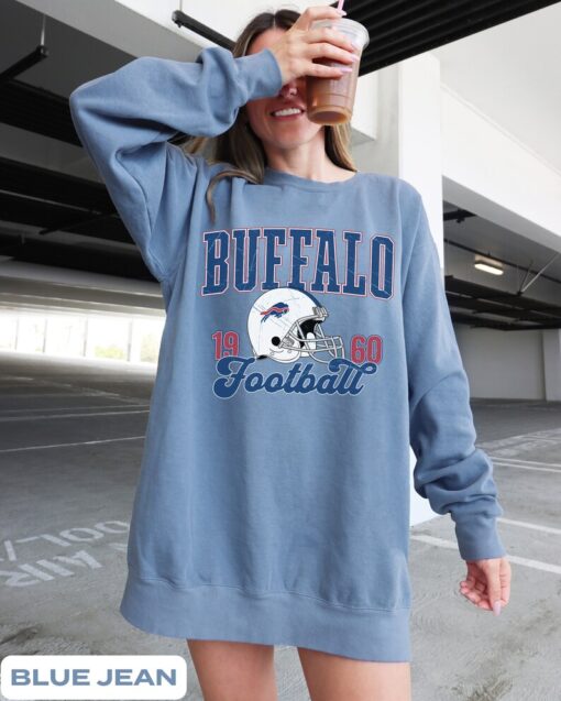 Vintage Buffalo Bills Retro Crewneck, Buffalo Sweatshirt, Buffalo Football Sweater, Bills Mafia Throwback