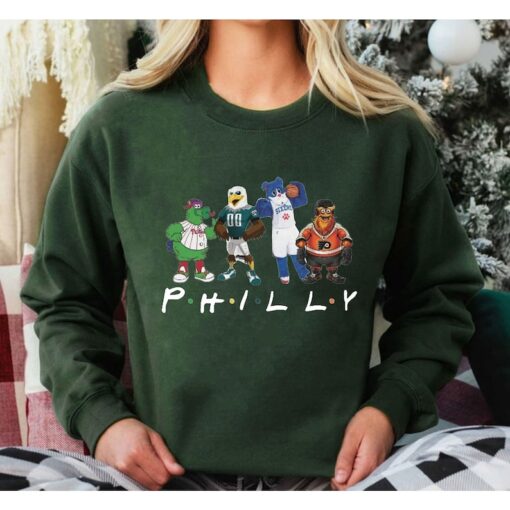 Philadelphia Sports Mascots Sweatshirt, Christmas Philly Sports Shirt, Christmas Philadelphia Tshirt