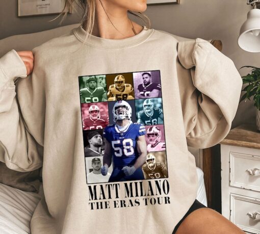 Matt Milano The Eras Tour Shirt, Vintage Matt Milano T-Shirt, America Football Sweatshirt, Gift For Football Fan