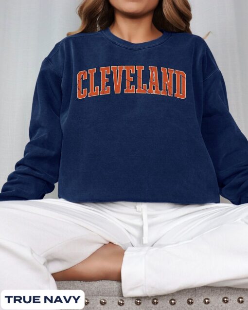 Vintage Cleveland Browns Football Crewneck, Cleveland Football Sweater, Cleveland Sweatshirt, Gift for Women Men