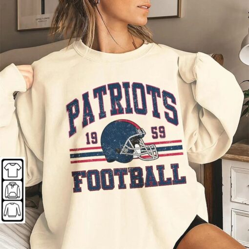 Patriots Football Shirt, Shirt Retro Style 90s Vintage Unisex shirt, Graphic Tee Gift For Football Fan Sport