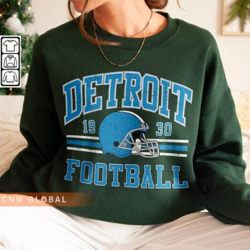 Detroit Football Shirt, Shirt Retro Style 90s Vintage Unisex shirt, Graphic Tee Gift For Football Fan Sport