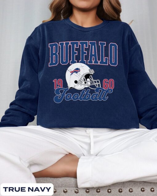 Vintage Buffalo Bills Retro Crewneck, Buffalo Sweatshirt, Buffalo Football Sweater, Bills Mafia Throwback