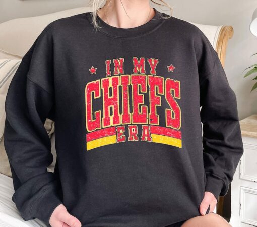 Vintage In My KC Chief Era Sweatshirt, Vintage Travis Kelce T-Shirt, America Football Sweatshirt, Football Fan Gift