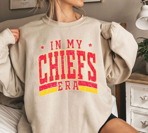 Vintage In My KC Chief Era Sweatshirt, Vintage Travis Kelce T-Shirt, America Football Sweatshirt, Football Fan Gift