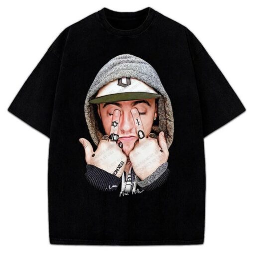 Mac Miller T-Shirt Malcom McCormick Tribute Larry Fisherman Rap Graphic T-Shirt