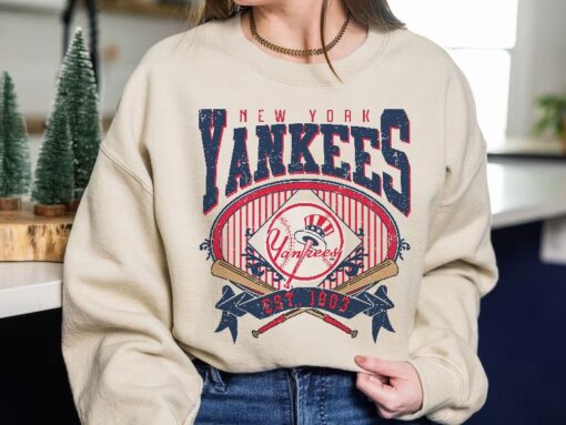 New York Baseball Sweatshirt | Vintage Style New York Baseball Crewneck Sweatshirt | New York EST 1962 Sweatshirt