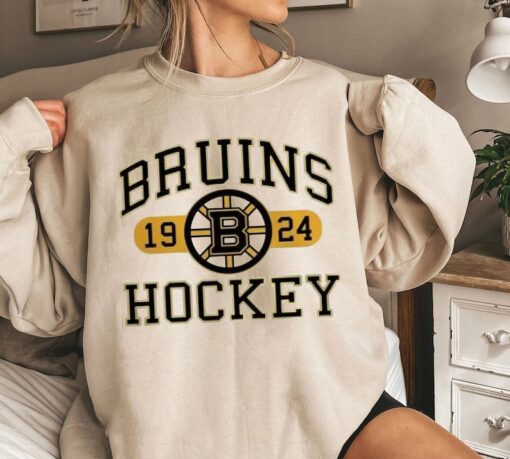 Vintage Boston Bruins Shirt, Boston Bruins Hockey Sweatshirt, Boston Hockey T-shirt, Hockey College Sweater