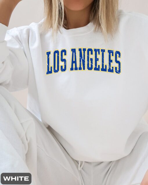 Los Angeles Football Vintage Style Sweatshirt, Los Angeles Football Sweater, Los Angeles Crewneck, Ram Fan Long Sleeve