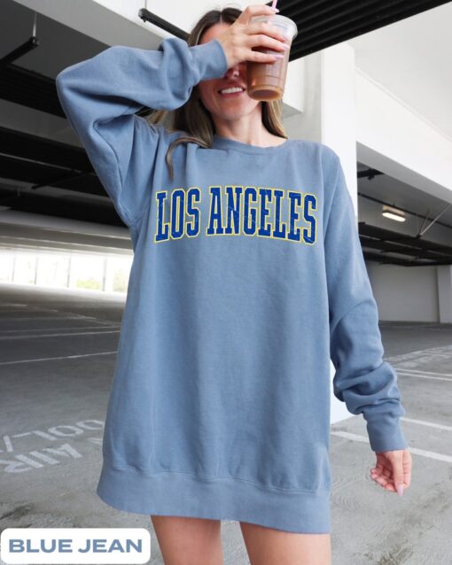 Los Angeles Football Vintage Style Sweatshirt, Los Angeles Football Sweater, Los Angeles Crewneck, Ram Fan Long Sleeve