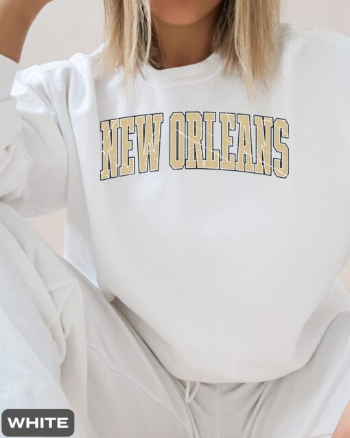 New Orleans Football Vintage Style Sweater, New Orleans Football Sweatshirt, New Orleans Crewneck