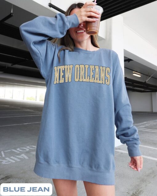 New Orleans Football Vintage Style Sweater, New Orleans Football Sweatshirt, New Orleans Crewneck