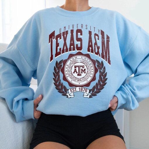 Retro Texas A M Oversized shirt in Gray, Texas A M College, Texas A&M Aggies , Gift For Fans, Oversized, Unisex