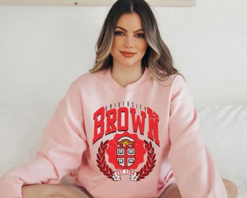 Brown University Shirt, Vintage Brown University Shirt, Brown College Shirt, Brown University Shirt