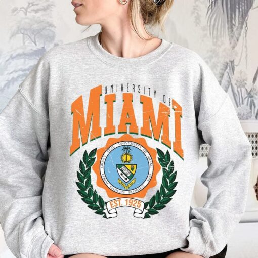 University of Miami Shirt, Vintage University of Miami Shirt, University of Miami Shirt, University Shirt