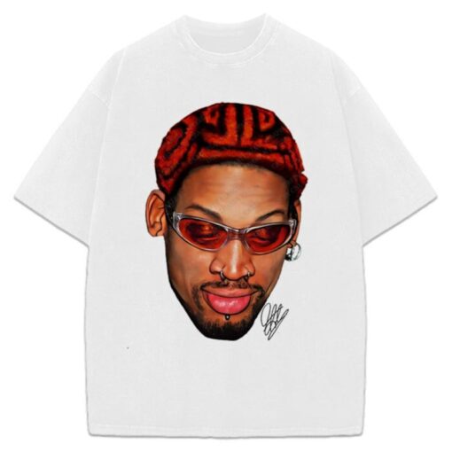 Dennis Rodman Zig Zag Red Hair Rodzilla Hollywood 90's Vintage Design T-Shirt