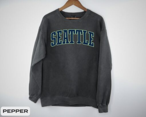 Vintage Style Seattle Football Sweater, Seattle Football Sweatshirt, Seattle Crewneck, Gift for Her Him