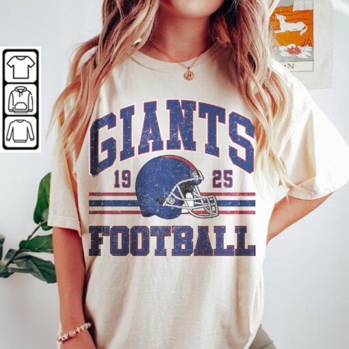 Giants Football Shirt, Shirt Retro Style 90s Vintage Unisex shirt, Graphic Tee Gift For Football Fan Sport